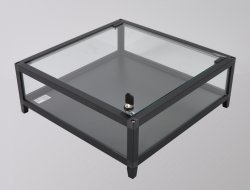 Klarglas-Vitrinenkasten abschließbar schattenfreie LED-Streifenbeleuchtung