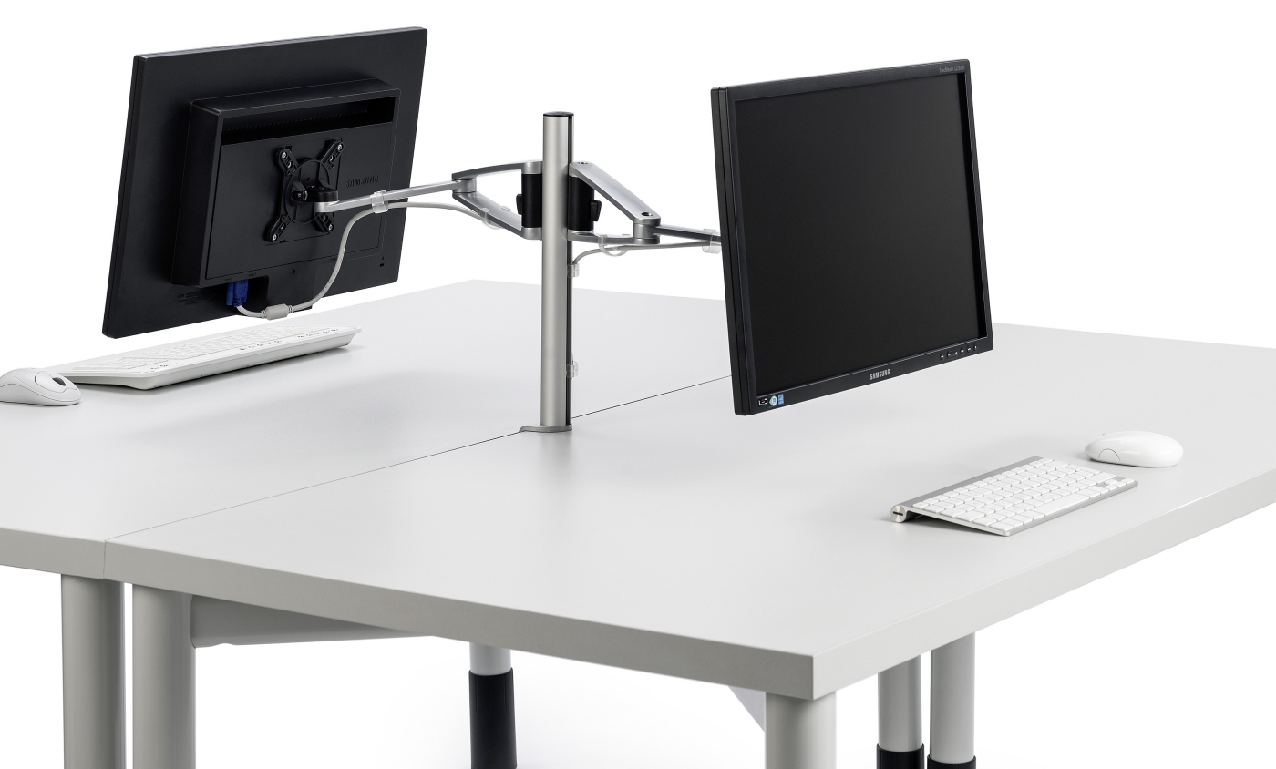 stabile Schreibtisch- / Monitorhalterung für 2 Flachbildschirme