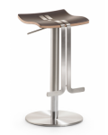 höhenverstellbarer Design-Barhocker Sitz Zebrano furniert