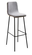 Barhocker mit gepolsterter Holzsitzschale