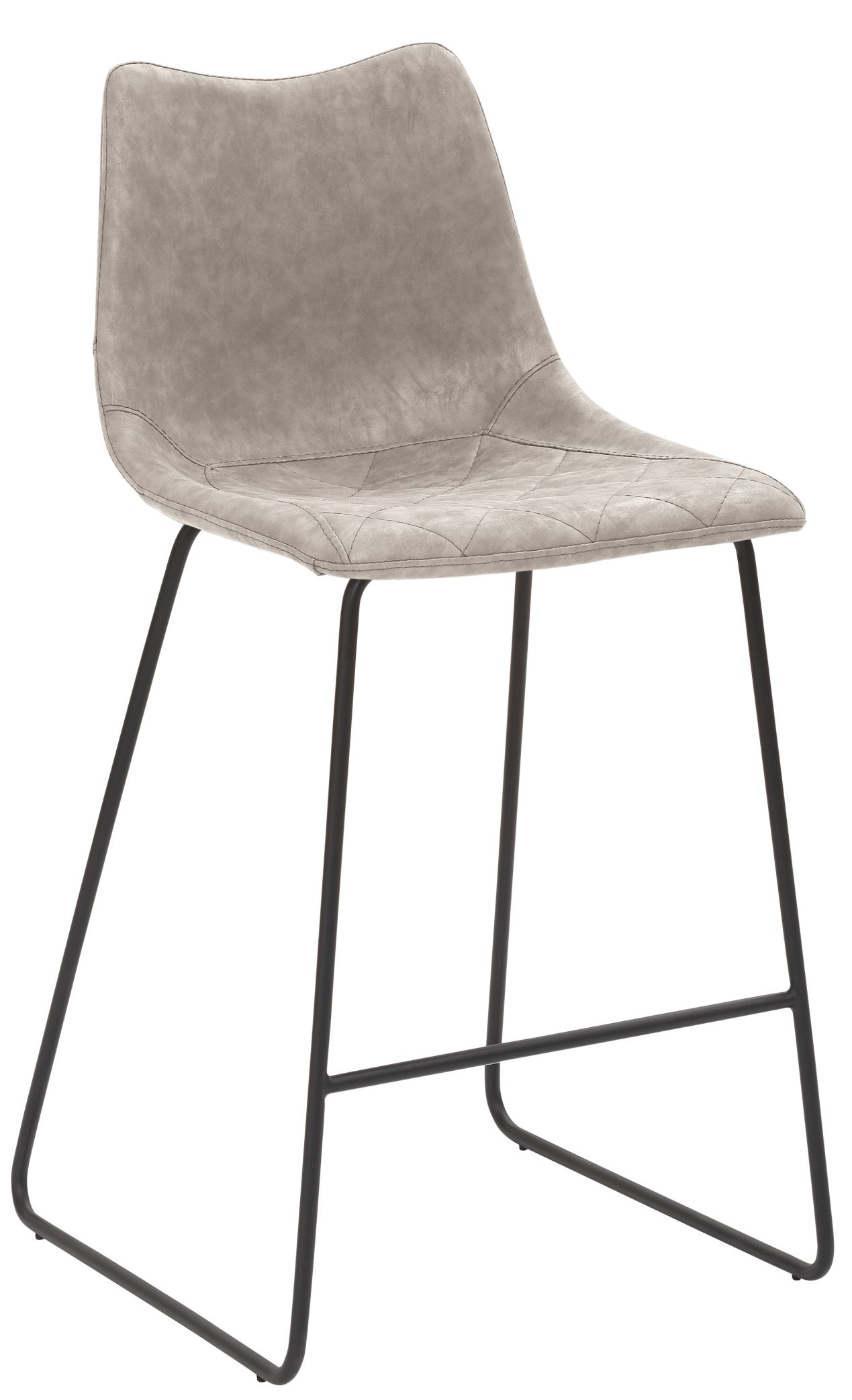 Barhocker mit geringer Sitzhöhe von 65 cm bequeme Sitzschale mit Kunstlederbezug