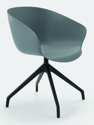 Besprechungstisch-Stuhl mit drehbarer bequemer Sitzschale auf Sternfußgestell
