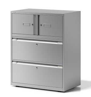 Büro-Stahlschrank Schrankfächer separat abschließbar