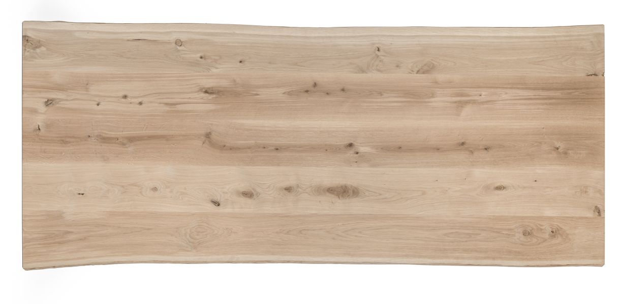 Universaltisch mit Eiche-Massivholz-Tischplatte und natürlichen Baumkante