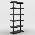 schwarzes Metall-Standregal