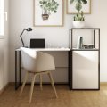 modernes Homeoffice-Möbelset mit Schreibtisch und Büroschrank