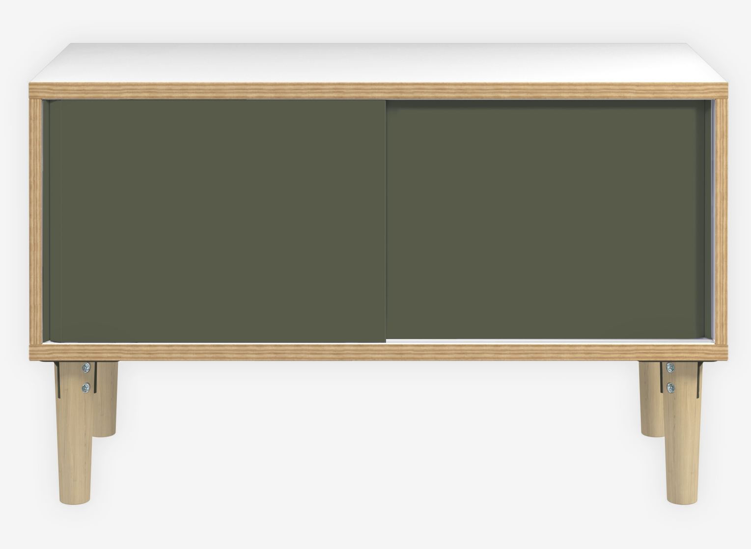 Hochwertiges günstiges Homeoffice-Sideboard Stahl-Schiebetüren