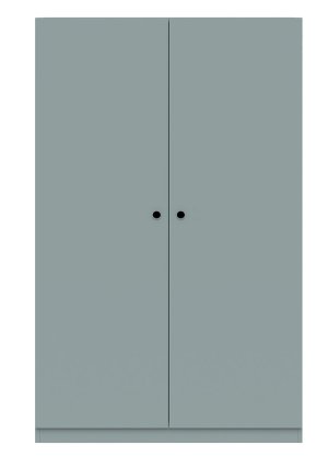 moderner Büroschrank mit 3 Fachböden, Holzschrank in fjord-grün