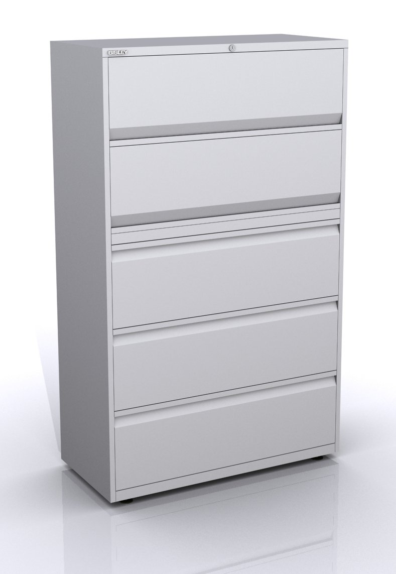 Stahlschrank mit Klappentür und Hängevorrichtung für Hängemappen