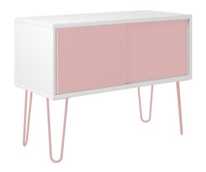 Bisley-Sideboard in der Farbkombination weiß / pink