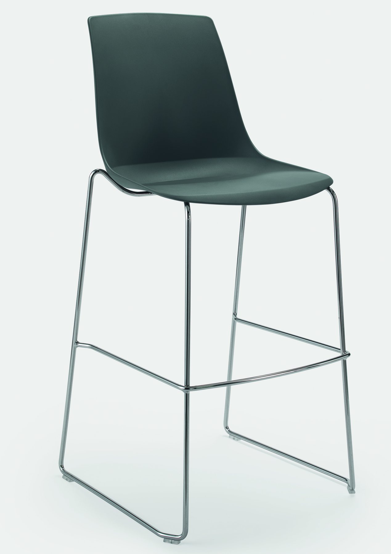 stabiler Barhocker leicht desinfizierbare Kunststoff-Sitzschale stapelbar