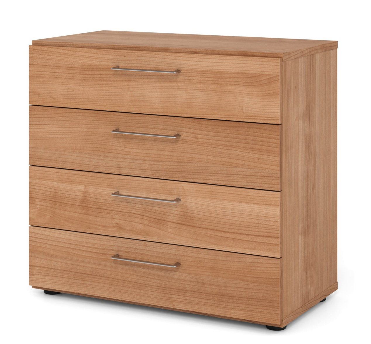 robuster Büroschrank (Höhe = 75 cm) mit 4 Schubladen Nussbaum-Holz