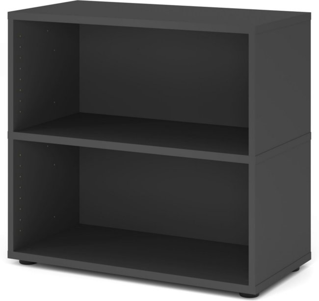 leicht aufbaubarer Büro-Regalschrank  graphitfarben Klicktechnik graphitfarben