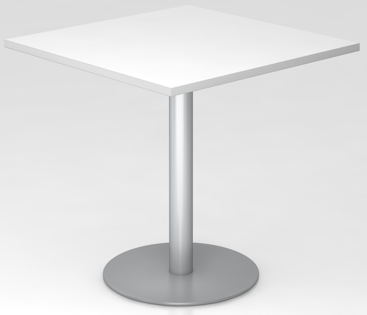 Bistrotisch für Besprechungszimmer massiver Holztischplatte weiß