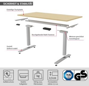 Sitz-Steh-Schreibtisch deutsch von Hammerbacher