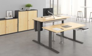 preiswerter von 70 bis 120 cm elektrisch höhenverstellbarer Sitz-Stehbürotisch