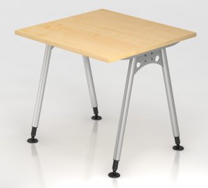 kleiner Schreibtisch Tischplatte Ahorn-Holzdekor höhenverstellbar