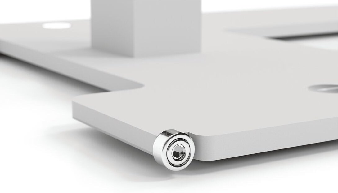 Schreibtisch-LED-Stehleuchte mit massiven Stahl-Standfuß