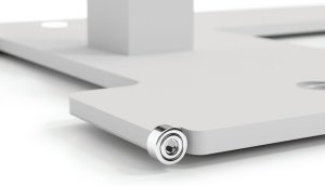 hochwertige Büro-Stehleuchte mit massiven Stahl-Standfuß