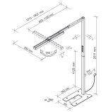 Abmessungen LED-Stehleuchte Office SL-BDL