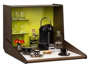 Cafebar-Wandmontage auf-zuklappbar f&uuml;r B&uuml;ro