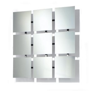 moderner Wandspiegel mit 9 multidirektional verstellbaren Einzelspiegel