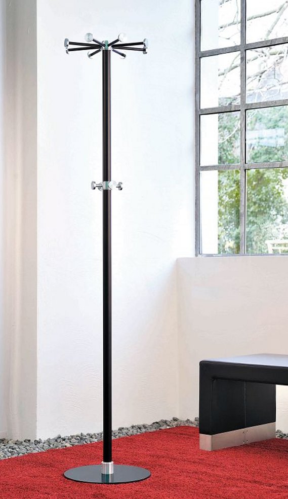 stabiler Garderoben-Stahlständer Stahl schwarz pulverbeschichtet