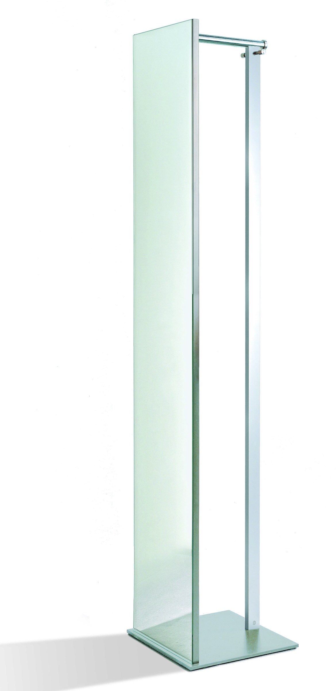 robuster Stahl-Garderobenständer 37x37x181 cm großem Spiegel