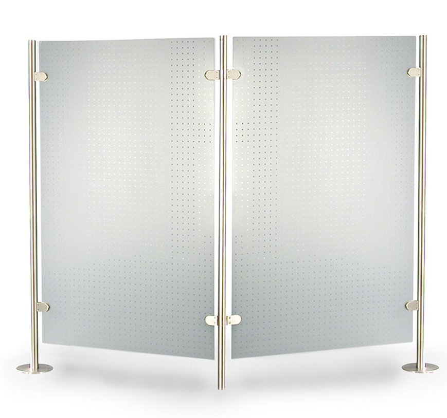 variable Diskretions-Stellwand Sicherheitsglas blickdicht massiv