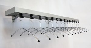 Wandgarderobe mit nicht abnehmbaren Kleiderbügel aus Stahl