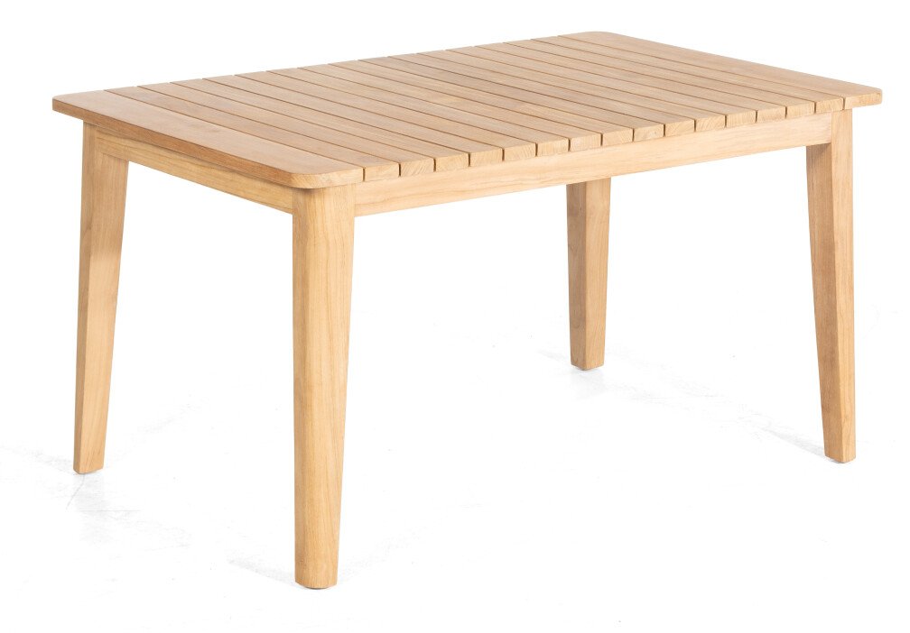 massiver Teakholz-Gartentisch 160 x 90 cm quer gelattetet witterungsbeständig