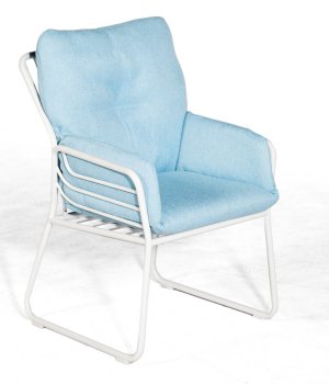 Bequemer Gartenstuhl witterungsbeständiges Alu-Gestell hoher Sitzkomfort