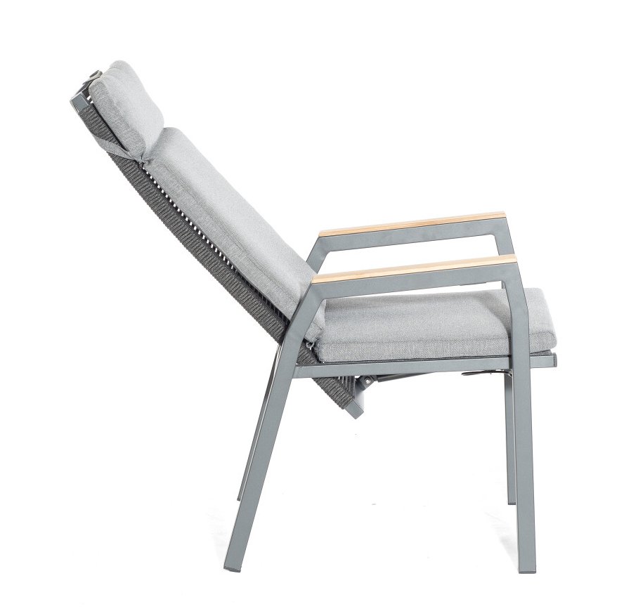 preiswerter Hochlehner-Gartenstuhl mit verstellbarer Rückenlehne atmungsaktive Sitzfläche