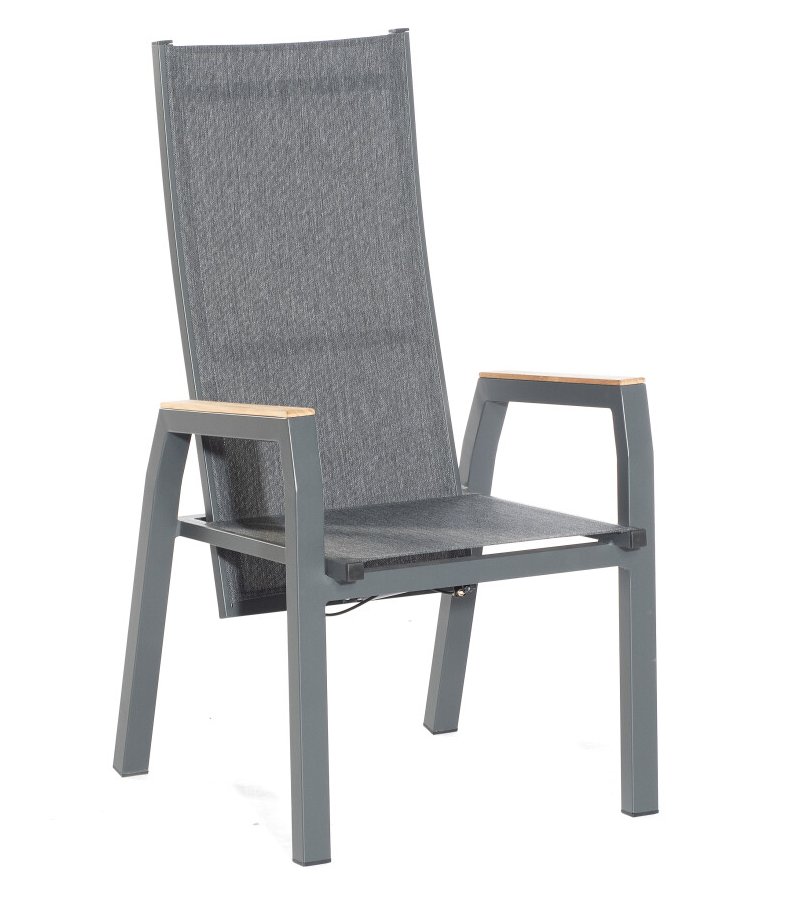 bequemer Gartenstuhl mit verstellbarer Rückenlehne