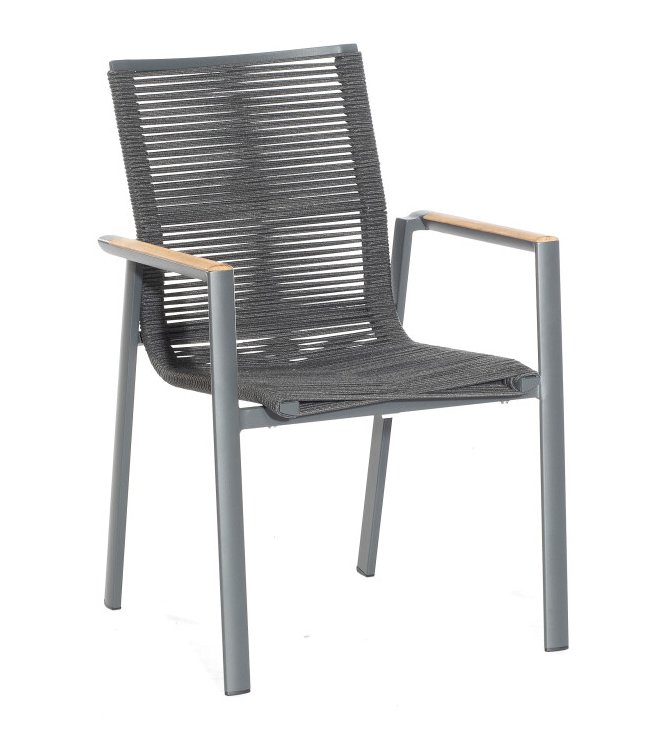 Bequemer preiswerter Gartenstuhl luftdurchlässig stapebar