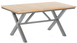 Gartentisch mit runder Teak-Tischplatte Durchmesser 100 cm