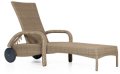 moderne Gartenliegen cappuccinofarbig
