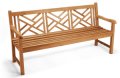 elegante Holzbank für den Garten