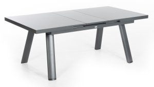 von 160 auf 200 cm ausziehbarer Gartentisch mit  Fliesen-Steinzeug-Tischplatte