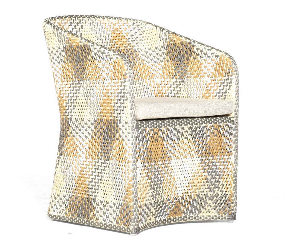 moderner und komfortabler Geflecht-Gartensessel inkl. Polsterkissen