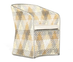 witterungsbeständiger und komfortabler Geflecht-Gartensessel mit bequemen Polsterkissen