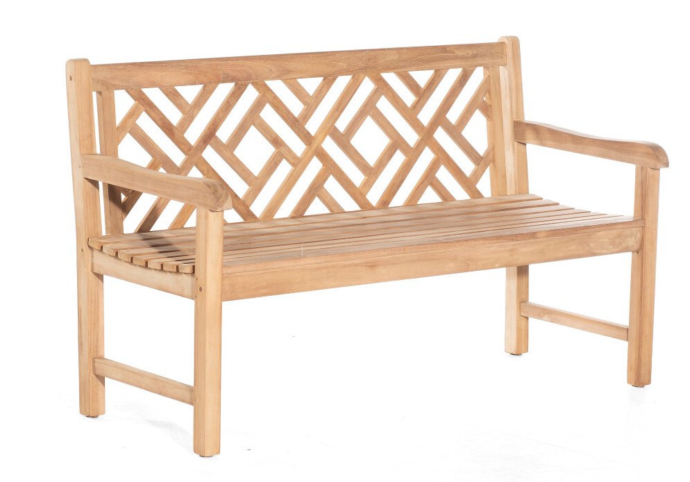 preiswerte, robuste Dreisitzer-Teak-Gartenbank