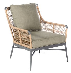 bequemer Garten-Loungesessel mit abnehmbaren Sitzkissen luftdurchlässig