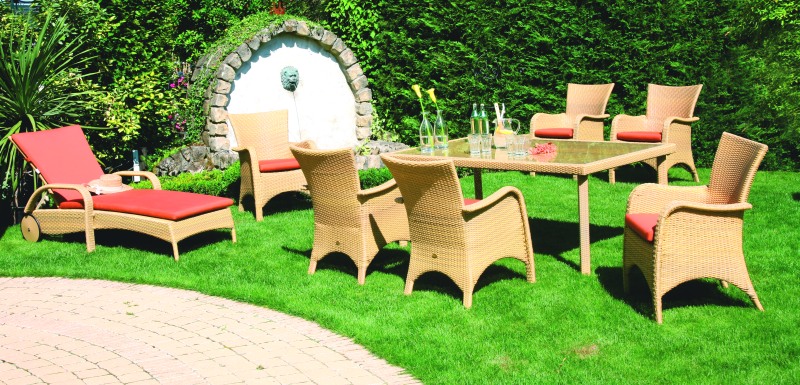 Bildvergrößerung : moderne Gartenmöbel-Serie Antigua naturoptik"