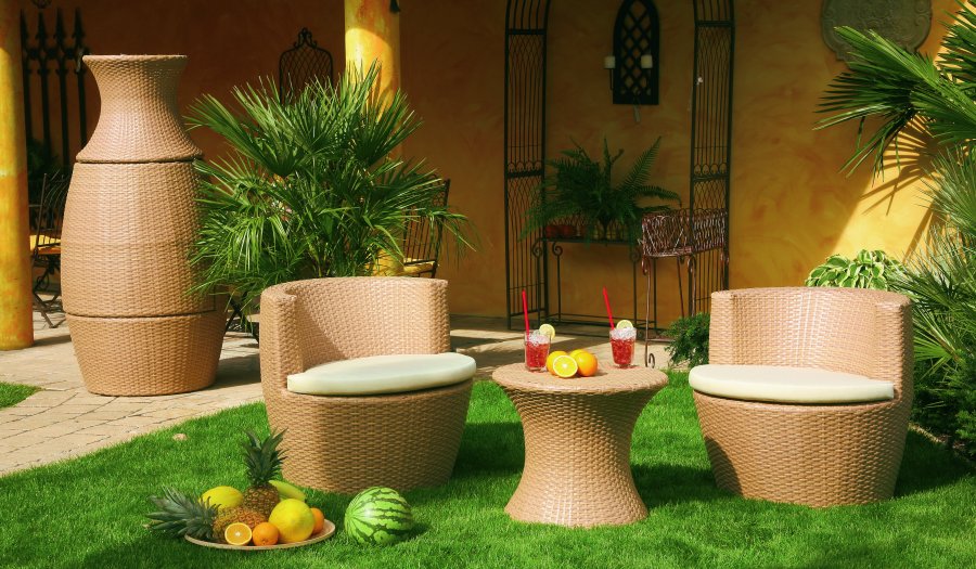 witterungsbeständige Polyrattan-Möbel für den Garten oder Wintergarten