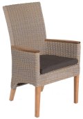 Teak-Geflecht-Gartenstuhl