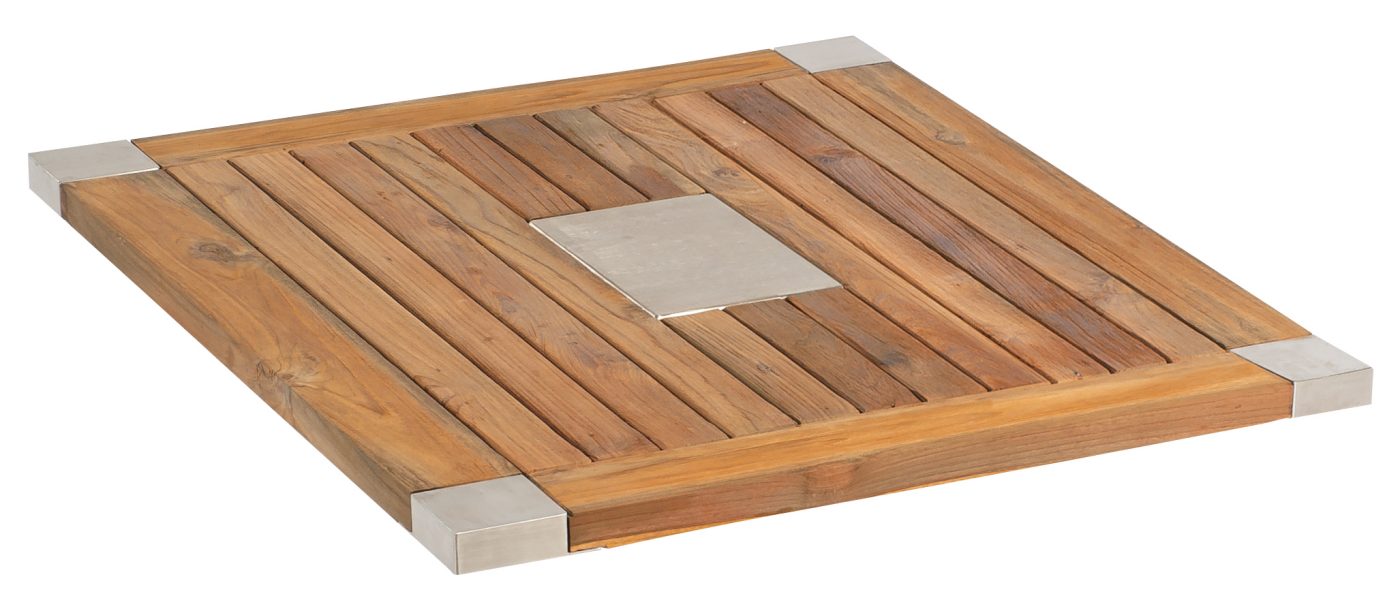 Tischplatten aus Teakholz für Gartentische: robuste Tischplatten aus witterungsbeständigem