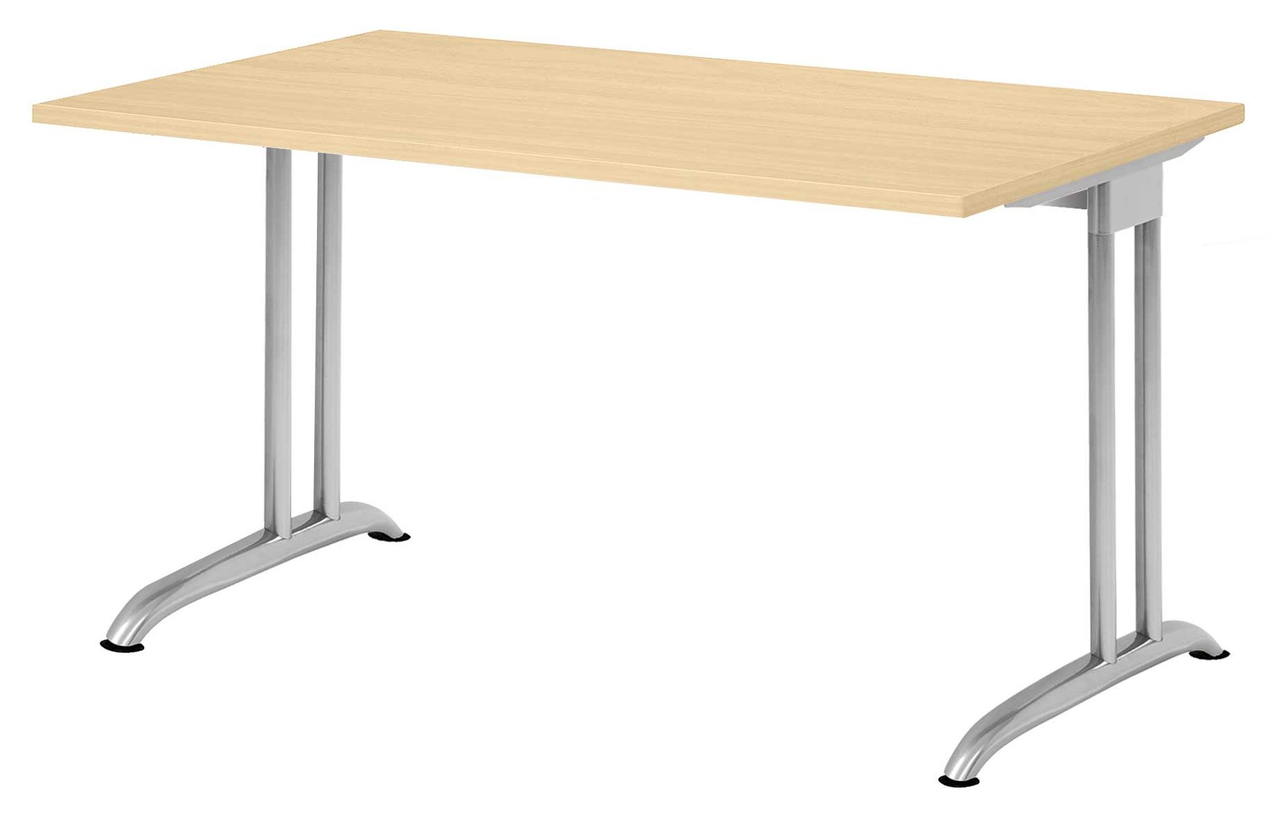 Schreibtisch kratzfeste Tischplatte mit Kabelwanne für Steckdosenleiste