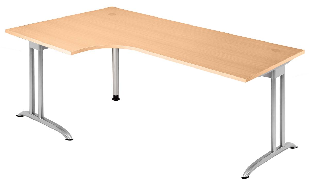 preiswerter L-form-Schreibtisch mit großer Arbeitsfläche