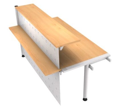 erweiterbare Messetheke und Beratertheke kratzunempfindliche Ablage